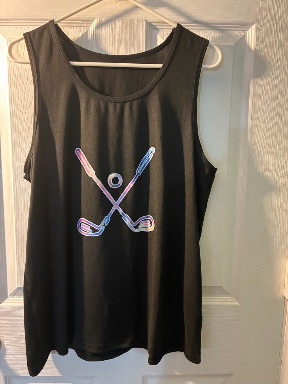 Women’s Black Golf Graphic Tank Top